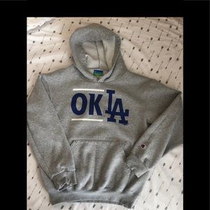 Boy’s Champion Eco Fleece Hoodie LA Dodgers M grey